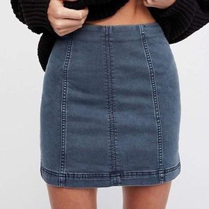 NWT Free People Modern Denim Mini Skirt Size 8